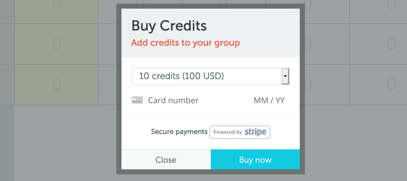 YAROOMS credit system quotas and reporting