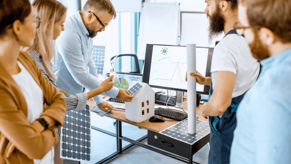 Employees working in a company that prioritizes social responsibility