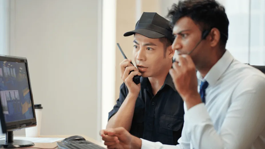 Security guards training session