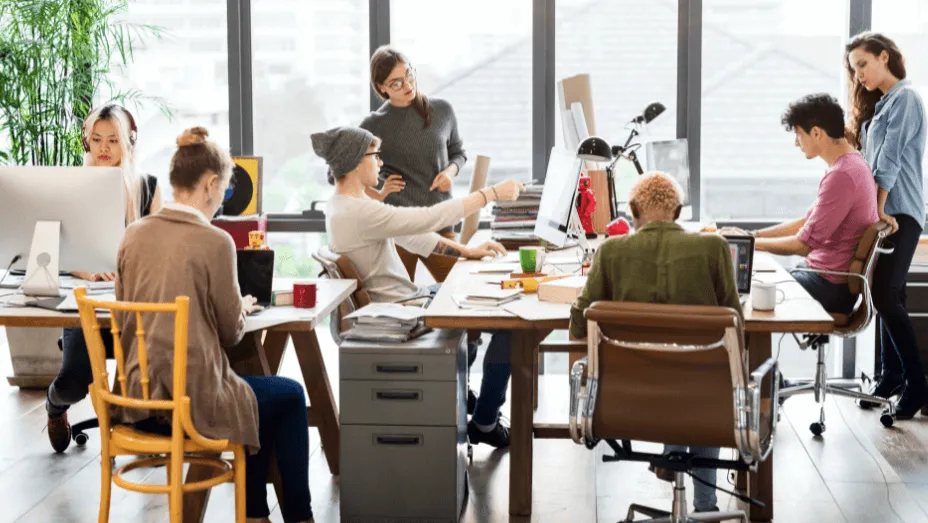 Team working in the office