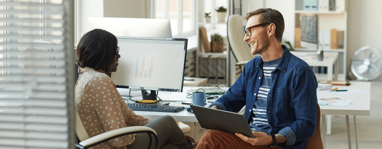 Manager asking an employee for feedback