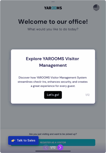 YAROOMS Visitor Management System Demo