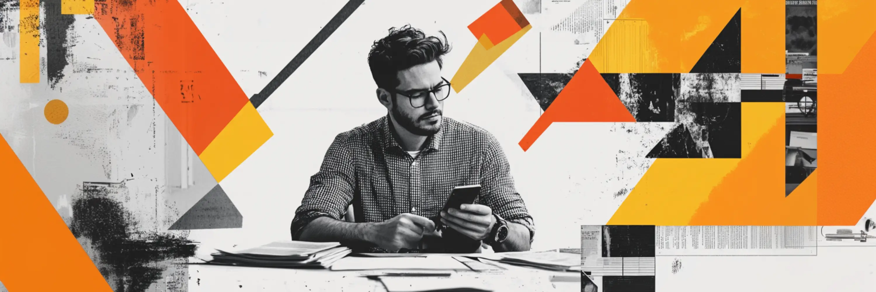 Office visitor using a smartphone for mobile visitor management check-in