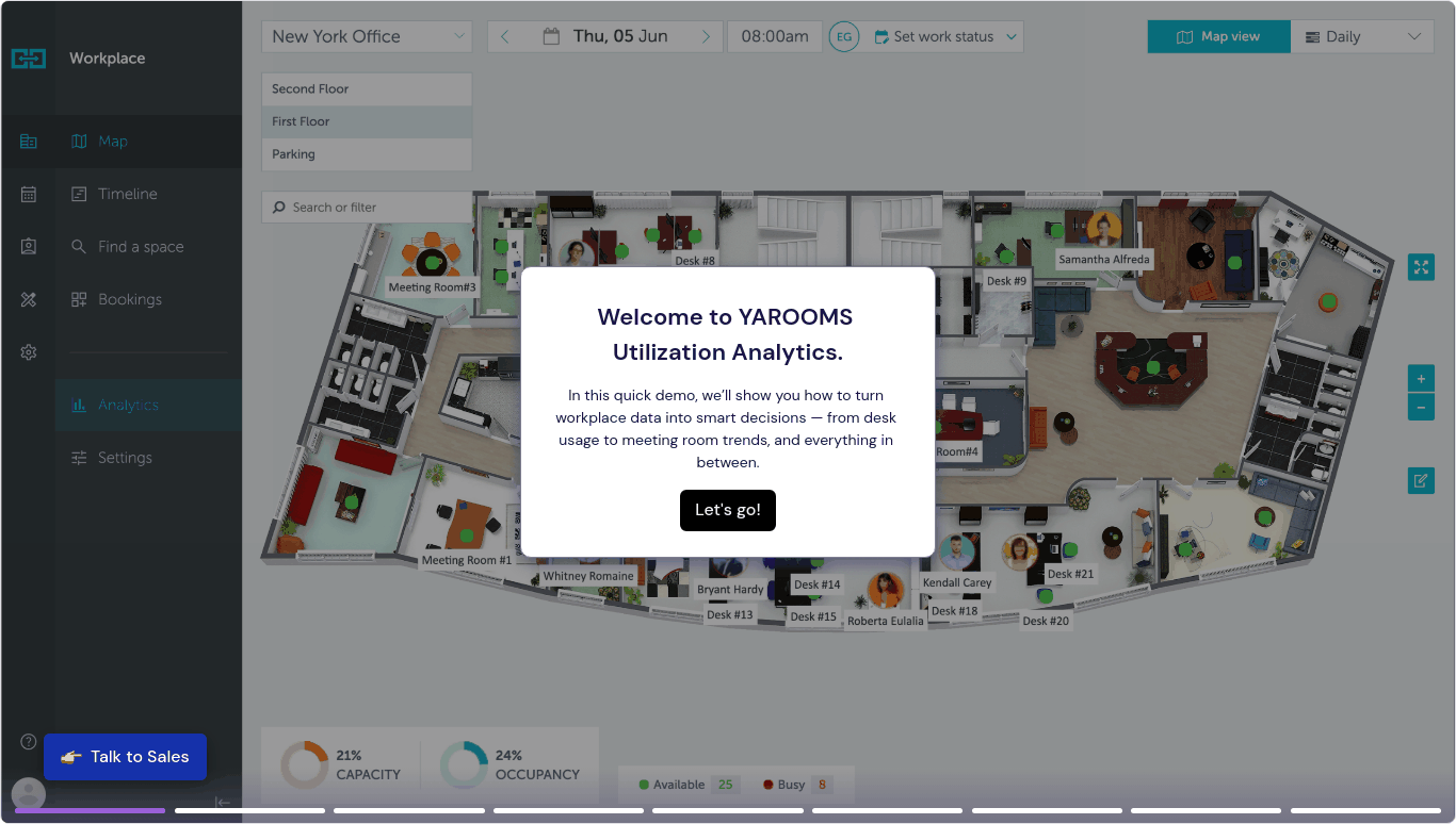 Workplace analytics interactive demo