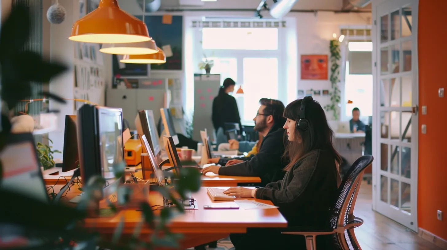 Team working in the office