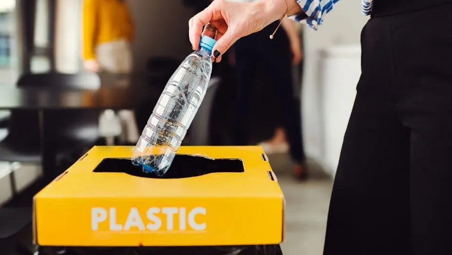 visitor using a self service visitor management kiosk at the reception
