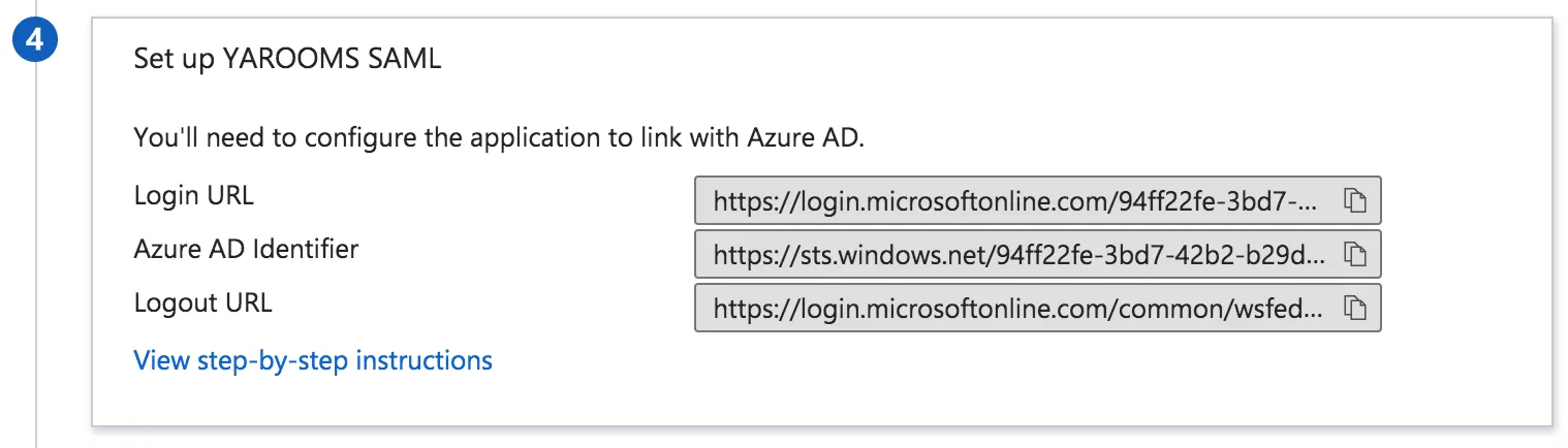 Azure SAML Configuration