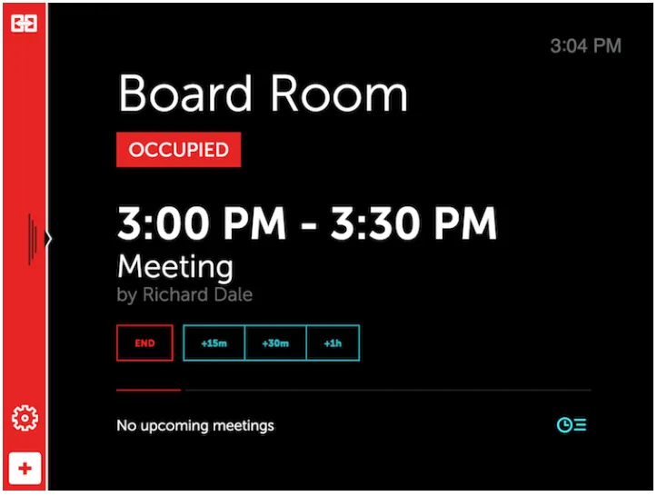 Booking a meeting on YAROOMS Door