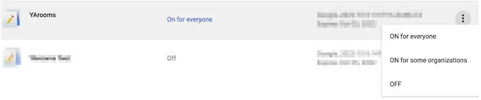 Enable app in Google Admin