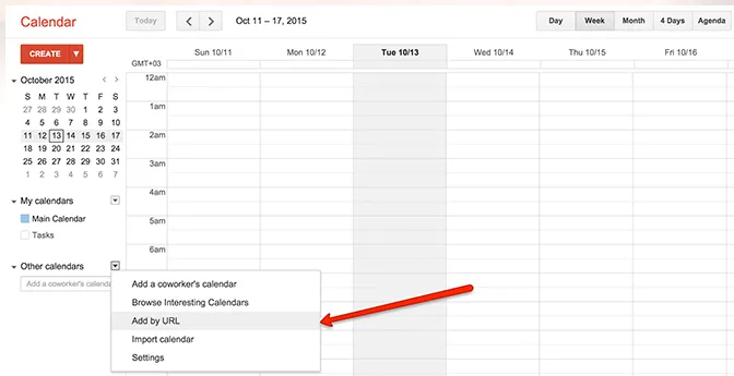 Google Calendar - Other calendars section