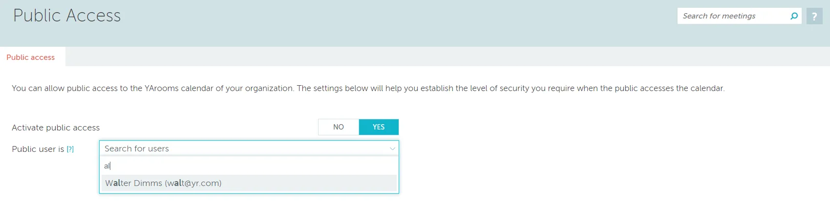 Configuration settings