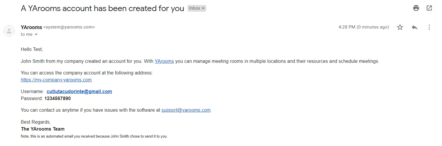 User activation - Admin created account