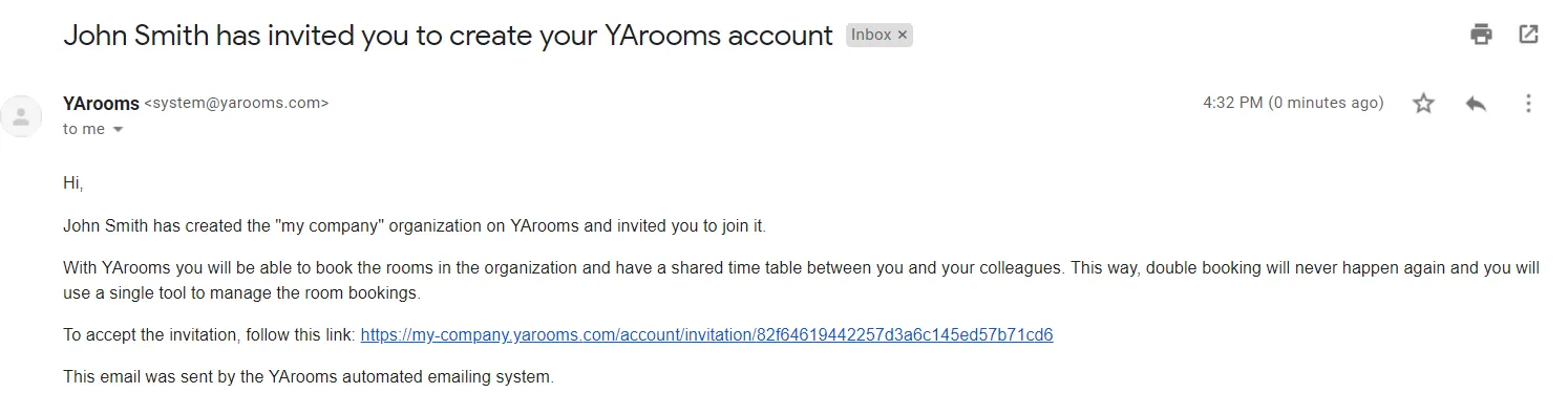 User activation - Invited user