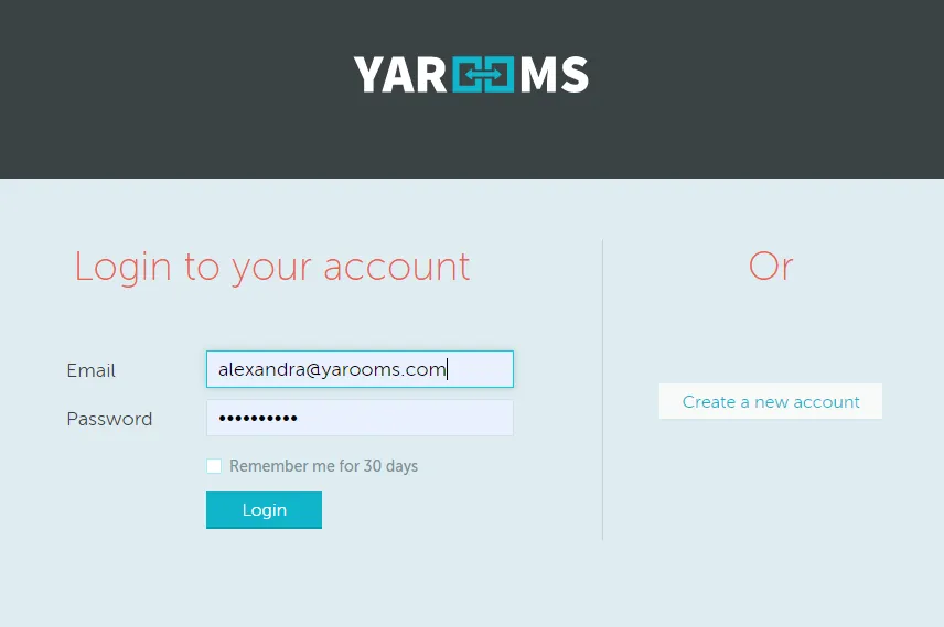 User activation - Registration page