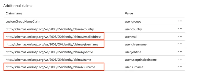 Additional Claims in Azure