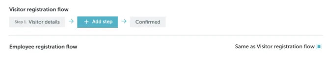 Employee registration flow same as visitor option