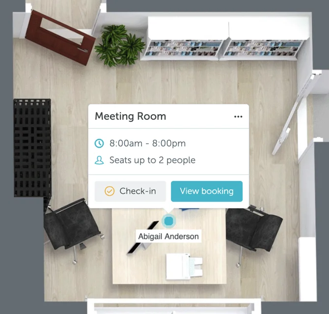 Check-in button on the Map view