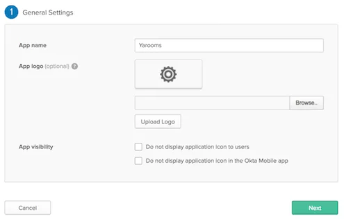 General Settings with app name