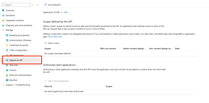 Expose an API