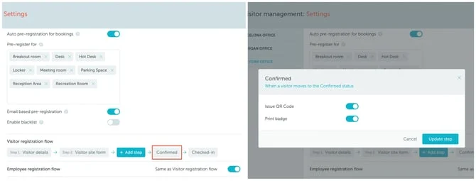 Badge printing interface