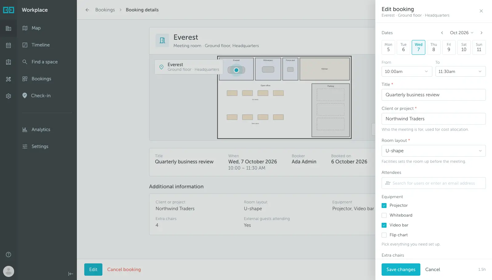 Custom fields in the booking window