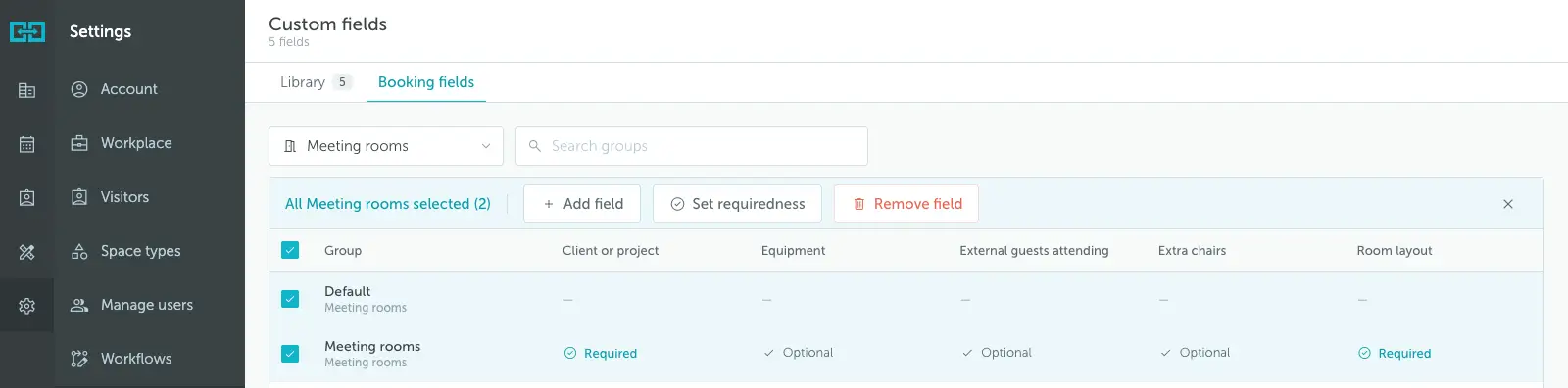 Adding a field to many groups at once