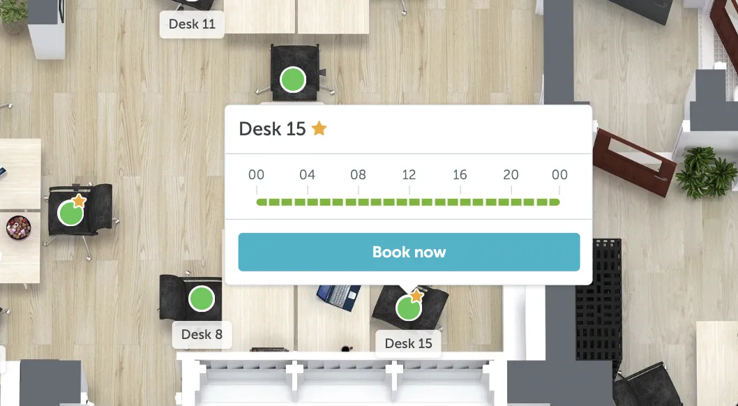 Favorite spaces in the Map View
