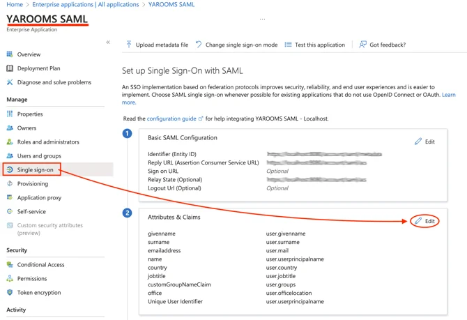 Group mapping configuration in YAROOMS