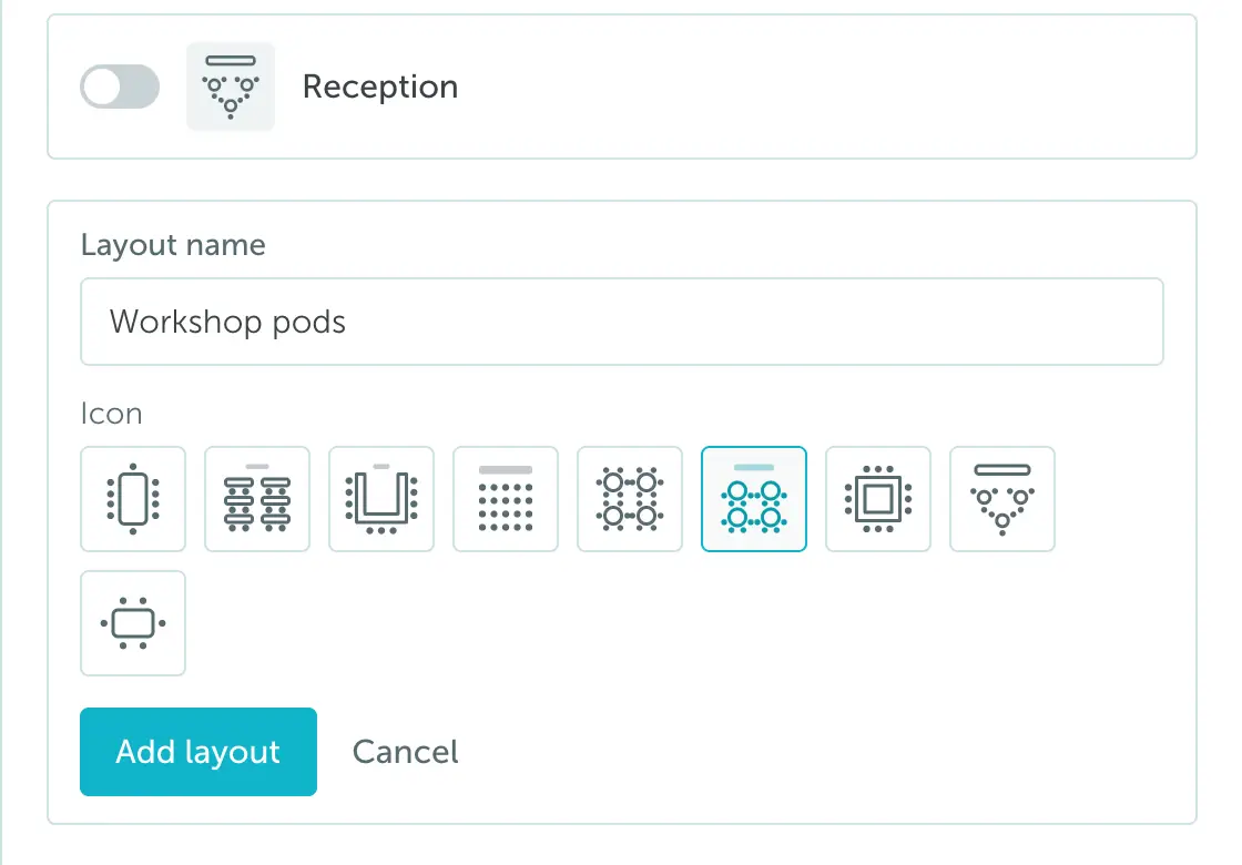Adding a custom layout with a name and an icon