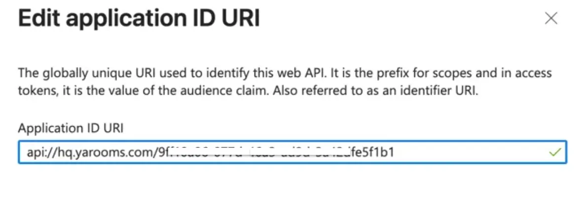 Application ID URI setup in Azure Portal