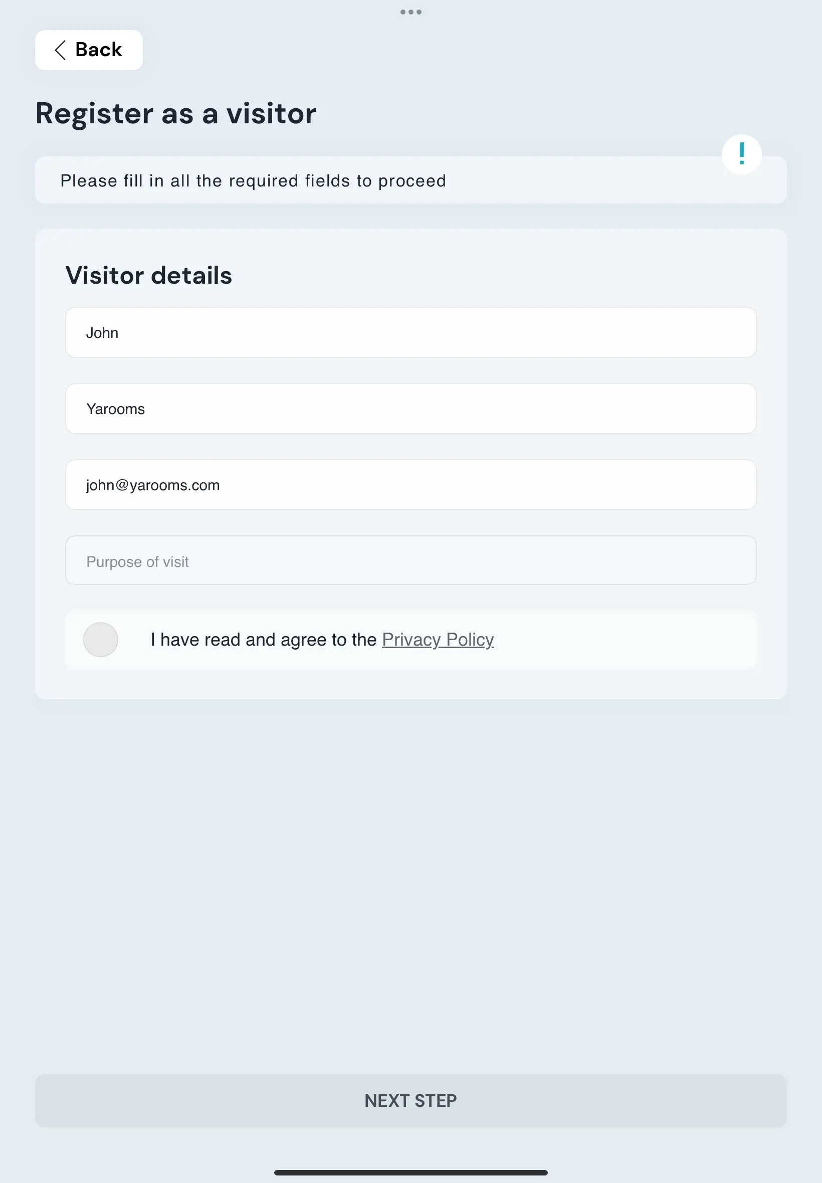 Visitor Registration: Capture the Purpose of Each Visit