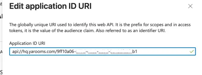 Edit Application ID URI in Azure Portal