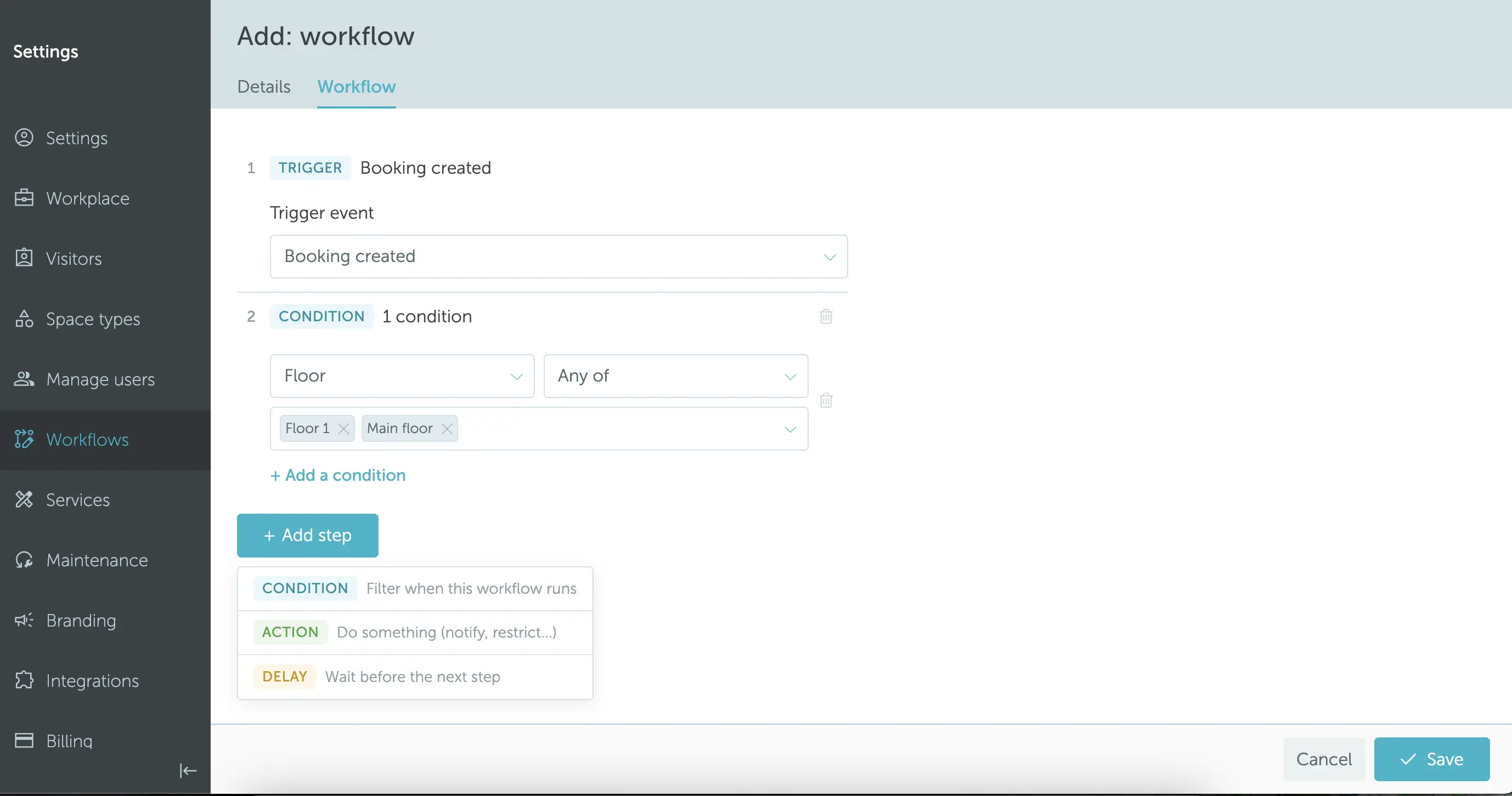 Workflow blocks builder