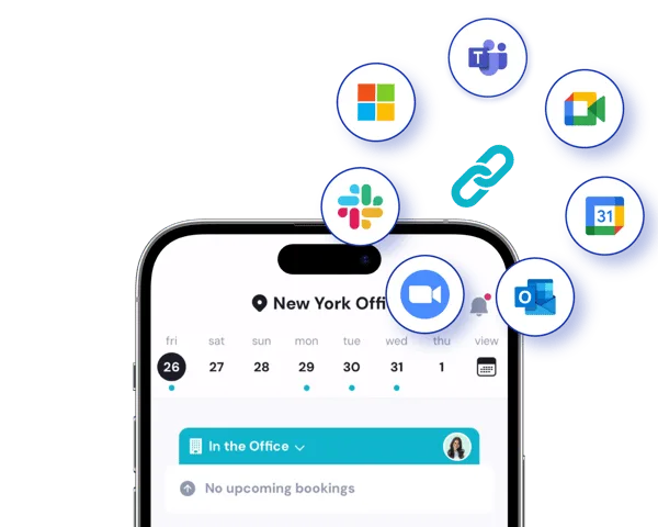 YAROOMS mobile app and integrations for banking - Microsoft 365, Teams, Google Calendar, and Azure AD