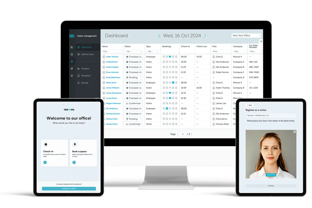 Visitor management and check-in for government - digital reception and visitor logs