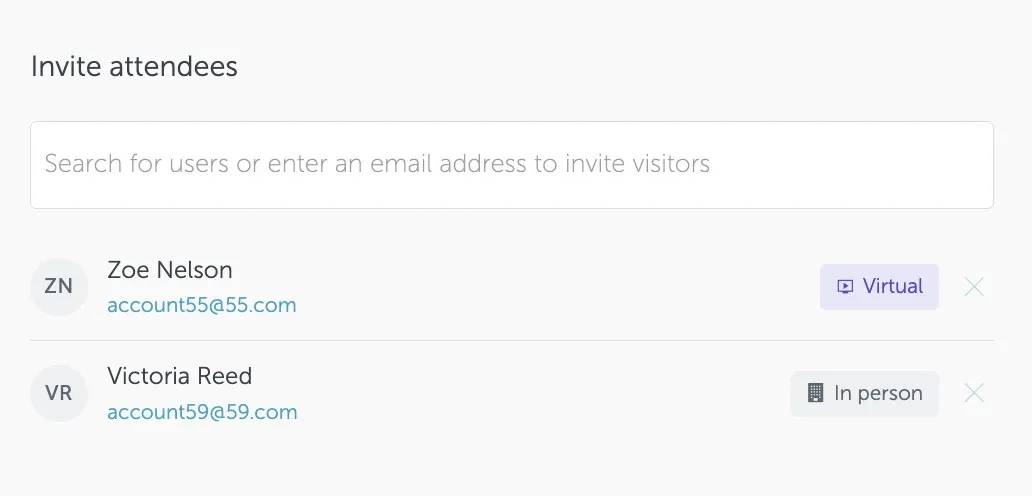 Attendee RSVP for Bookings and Visitor Management