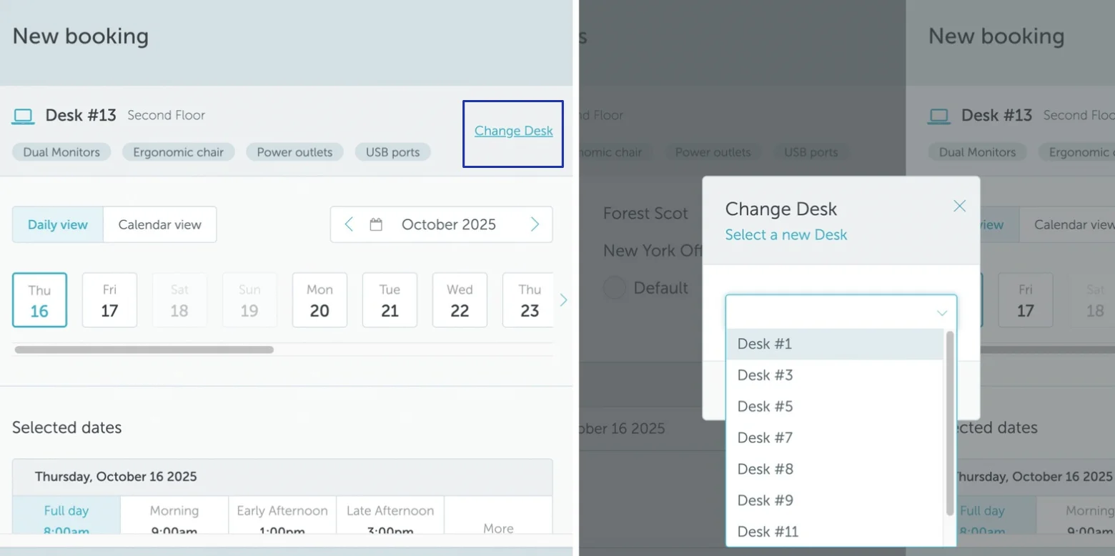 "Change Space" Option