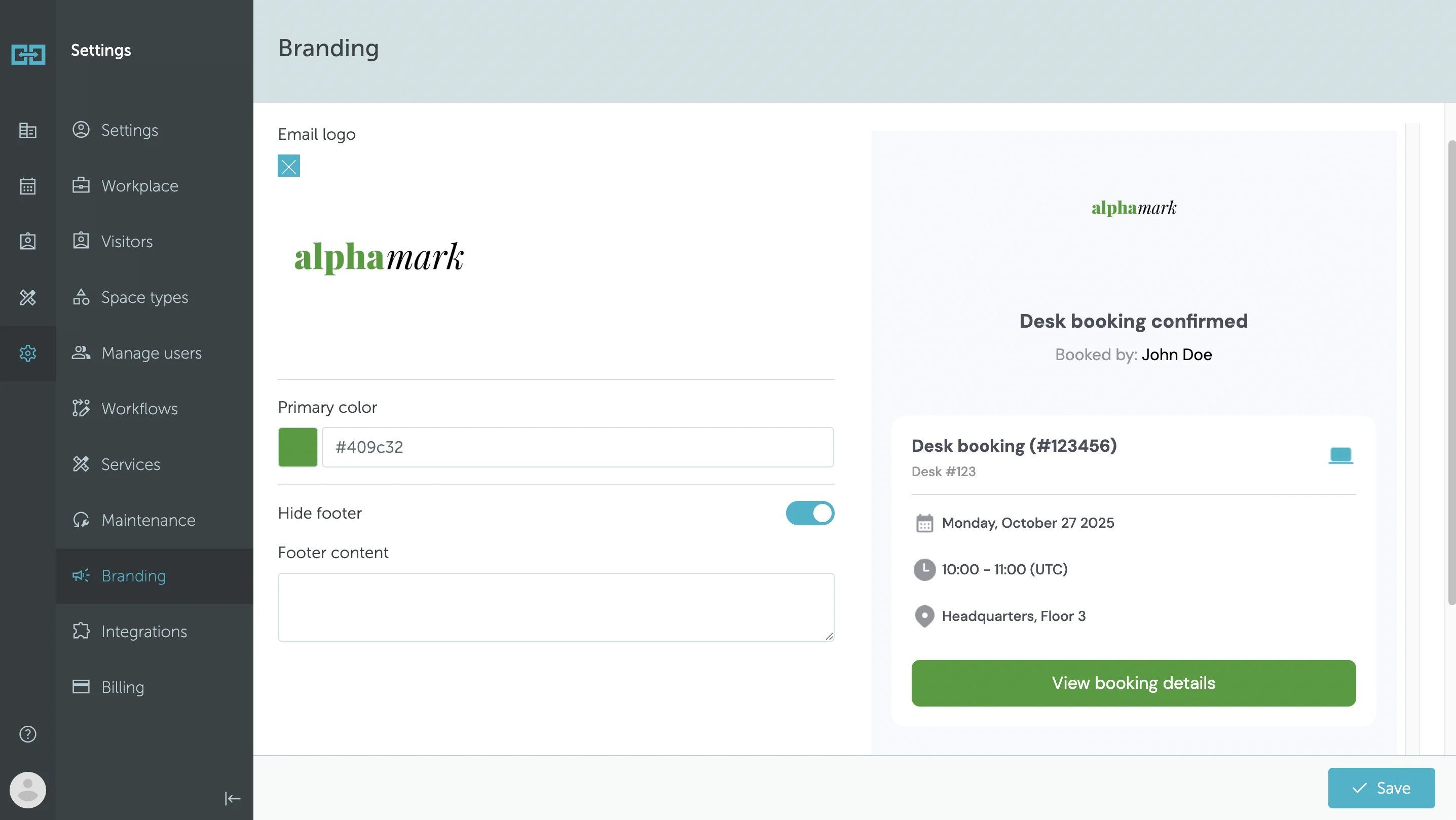 Email Branding Options