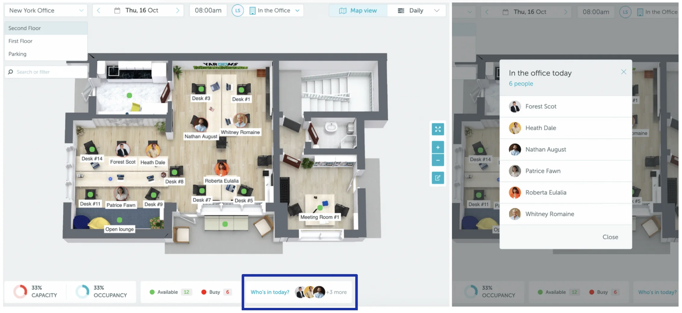 "Who's In Today" Widget