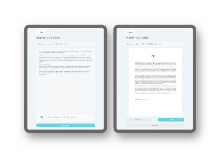 Customize your visitor registration flow