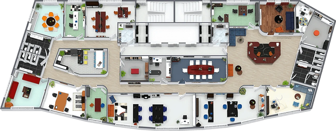 Book desks and rooms straight from the reception