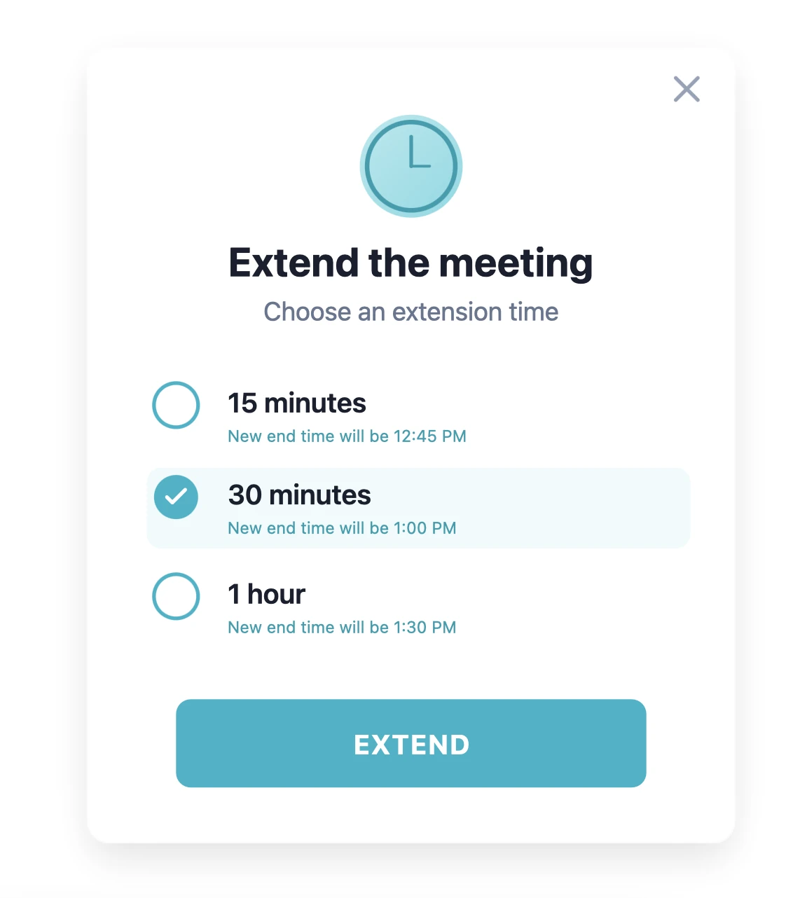 Extend or end meetings at the door