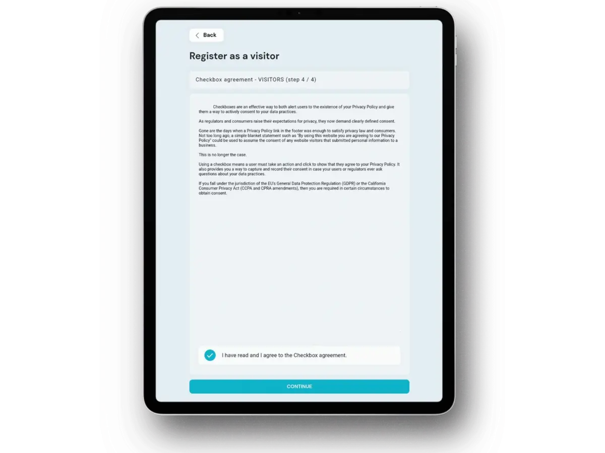 Confirm agreement