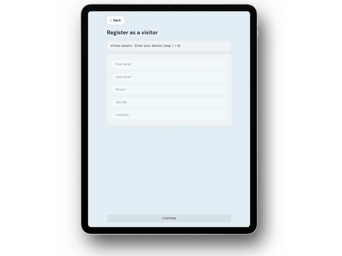 Capture visitor details