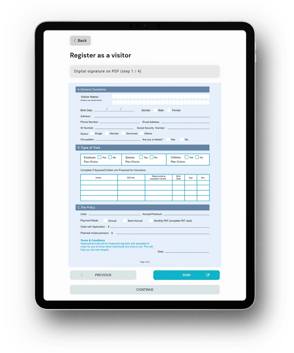Collect digital signatures