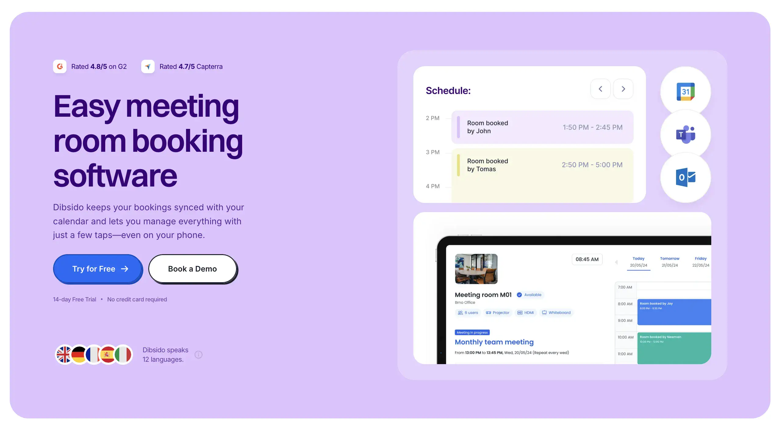 Dibsido easy meeting room booking software