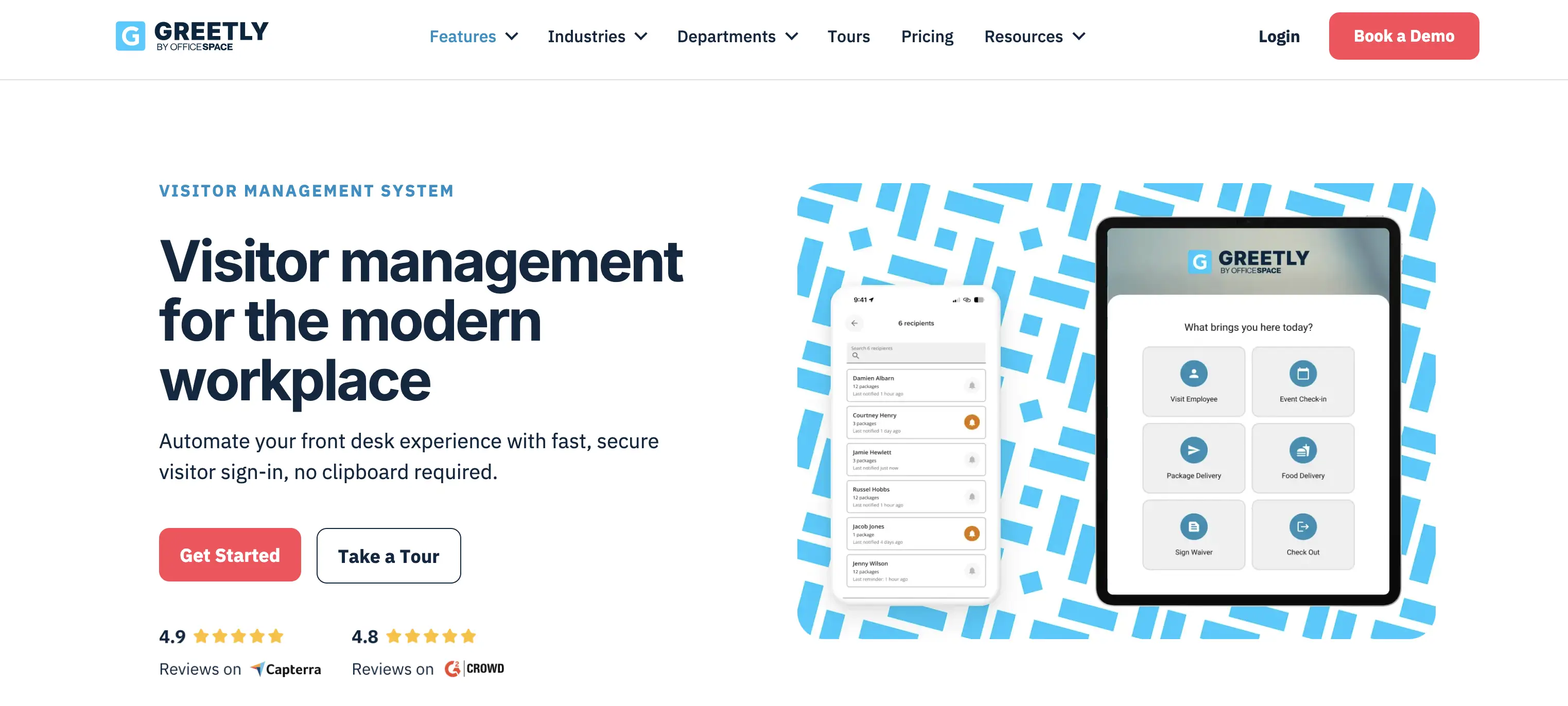 Greetly visitor management system