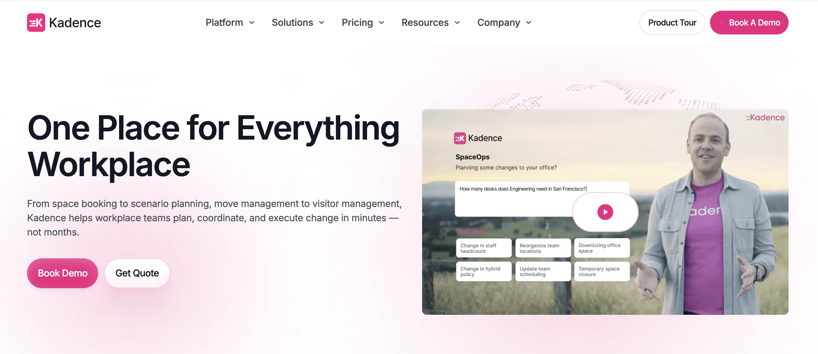 Kadence workplace management platform