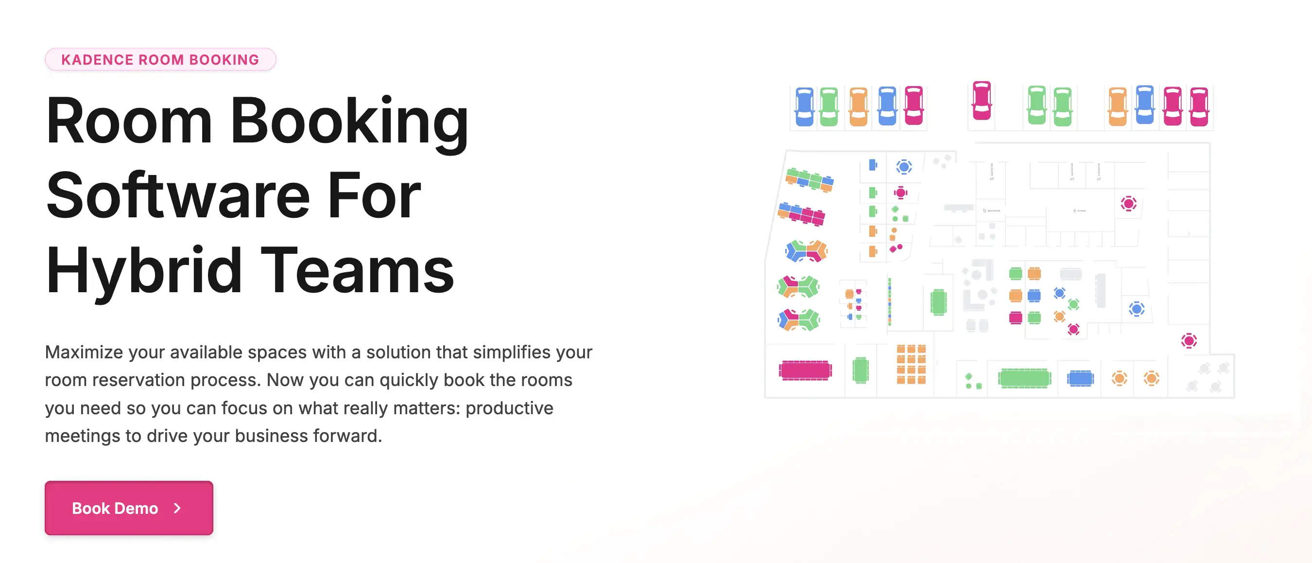 Kadence room booking software for hybrid teams