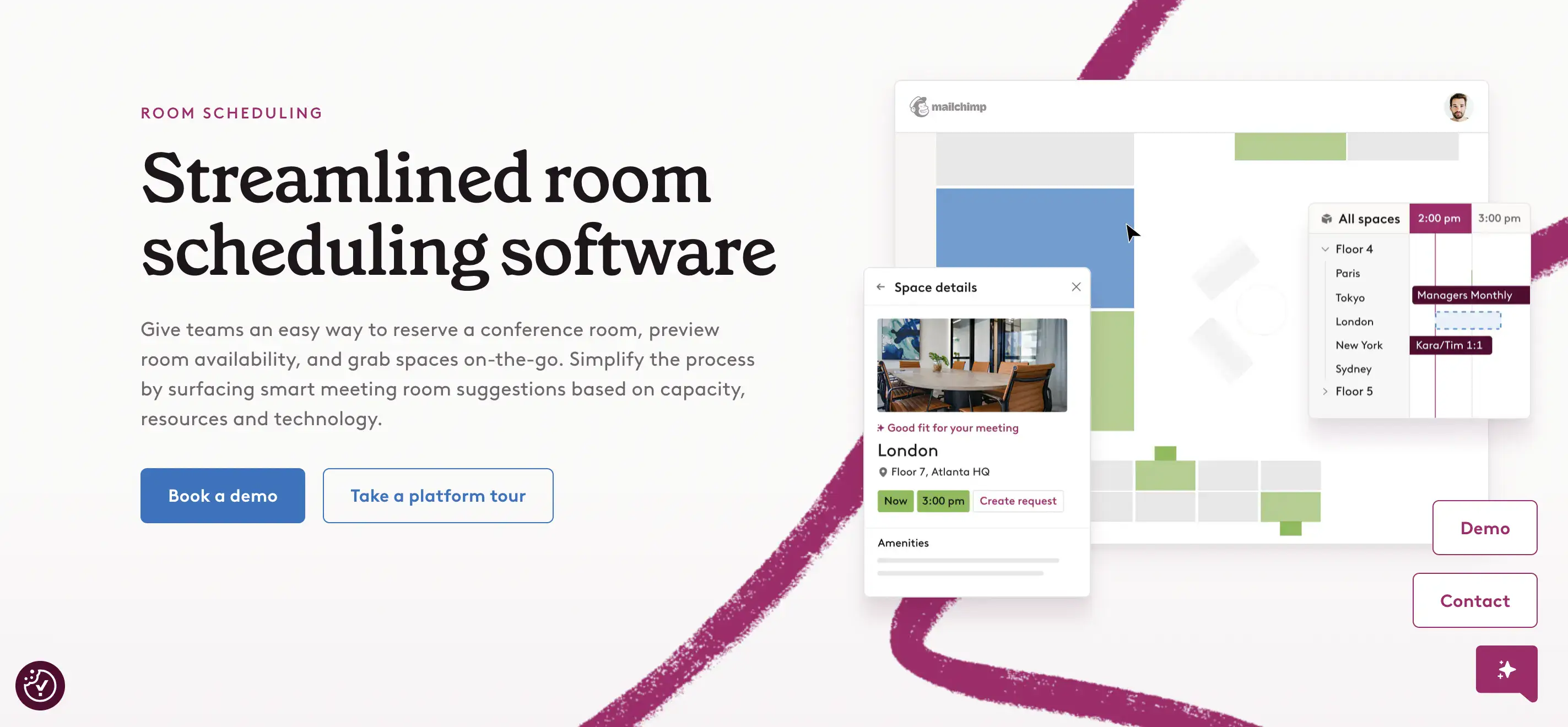 Robin streamlined room scheduling software